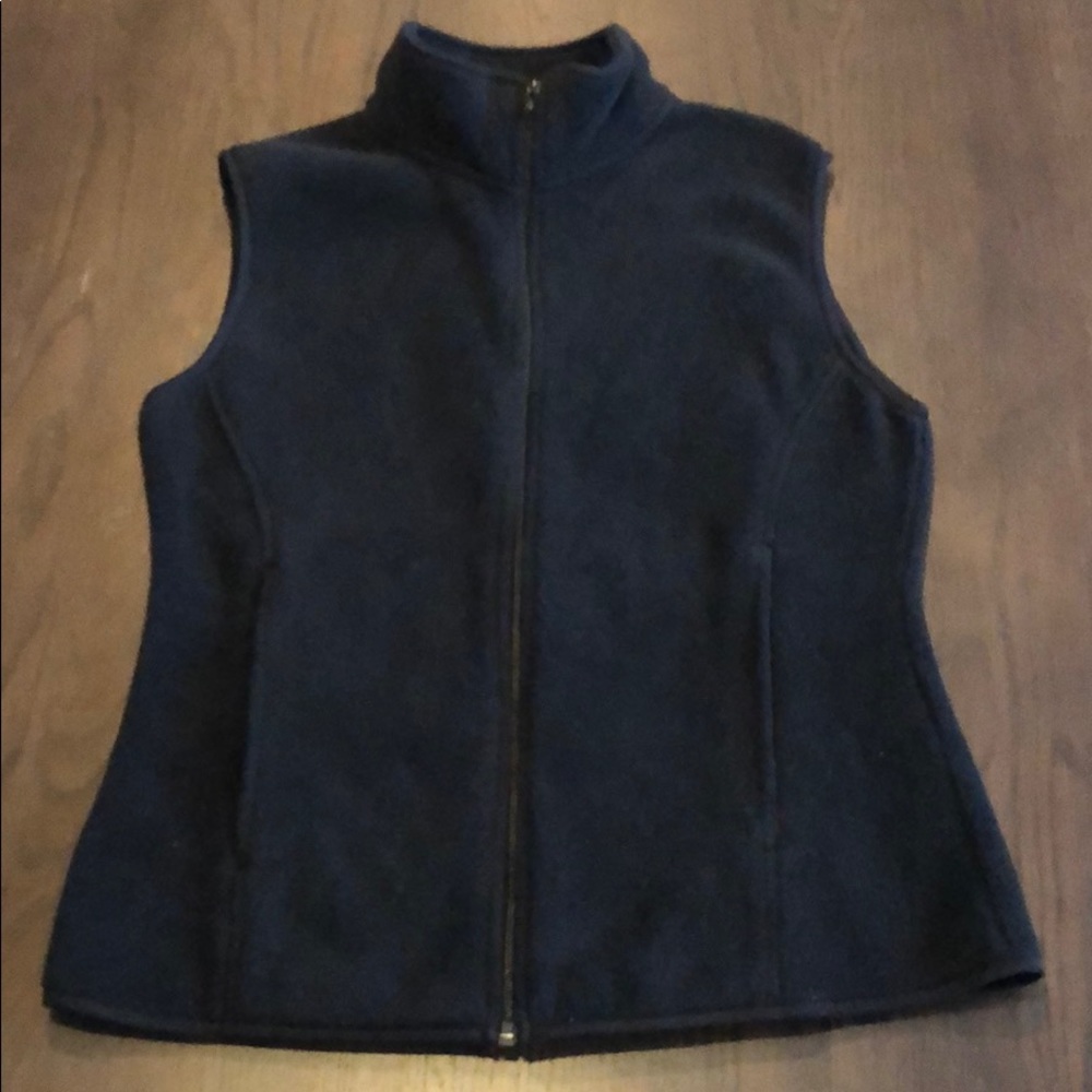 Zip front fleece vest